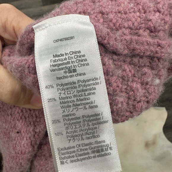 Madewell Sadler Turtleneck Sweater Boxy Crop Merino Wool Blend Women Sz XS - Picture 7 of 7